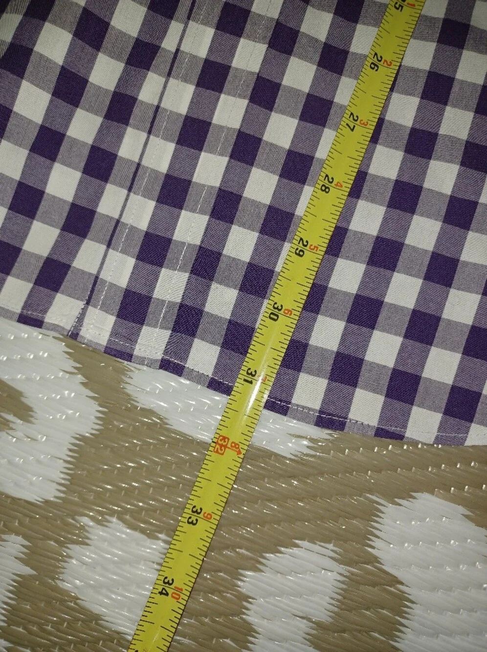 Men's Purple Check Button-Down Shirt